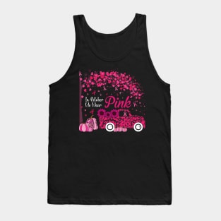 Truck Pumpkin Breast Cancer Shirt In October We Wear Pink Tank Top